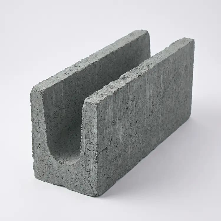 Canaleta U de concreto
